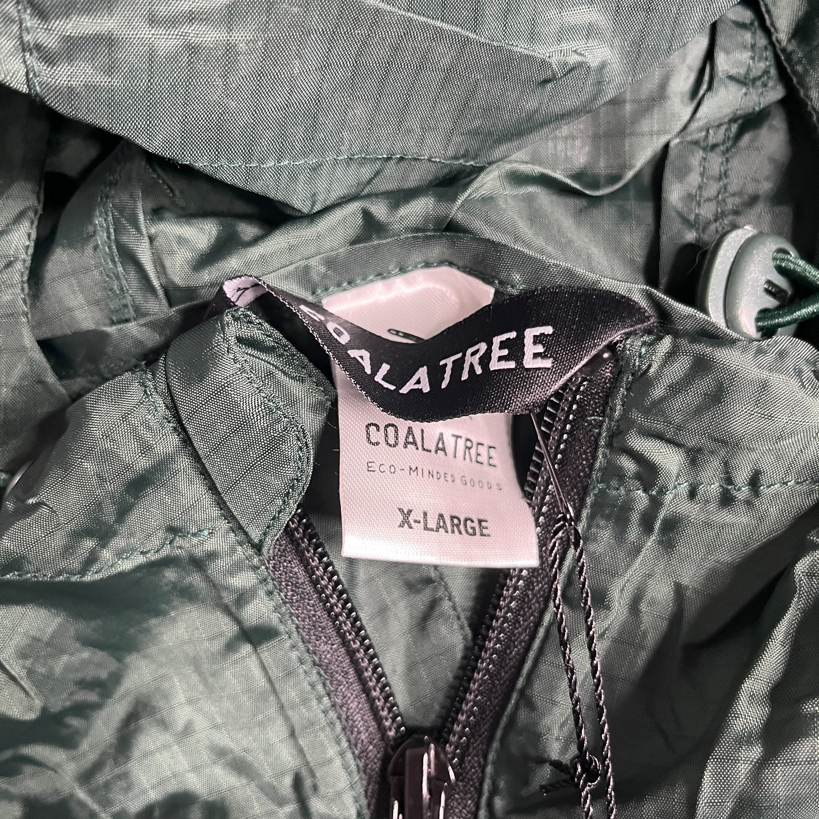 Coalatree Men's Whistler Windbreaker Nylon Jacket Dark Green Size Xl Nwt — image 3 of 7